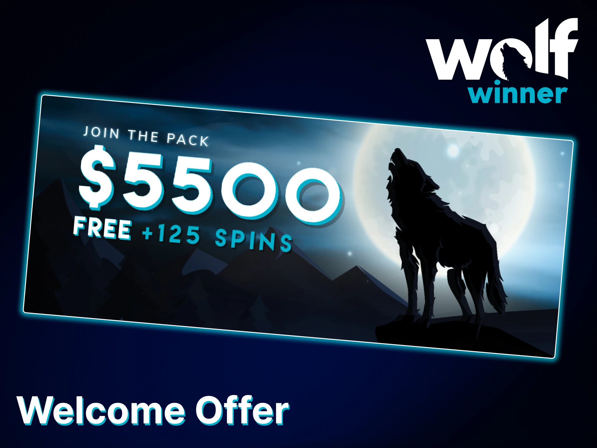 Register at Wolf Winner and receive a welcome bonus.